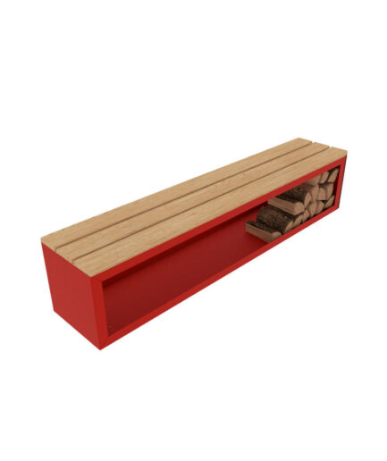 Wooden bench (carbon steel frame) - Otium