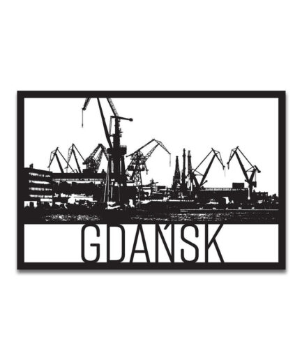 Panorama of Gdańsk - Carbon steel