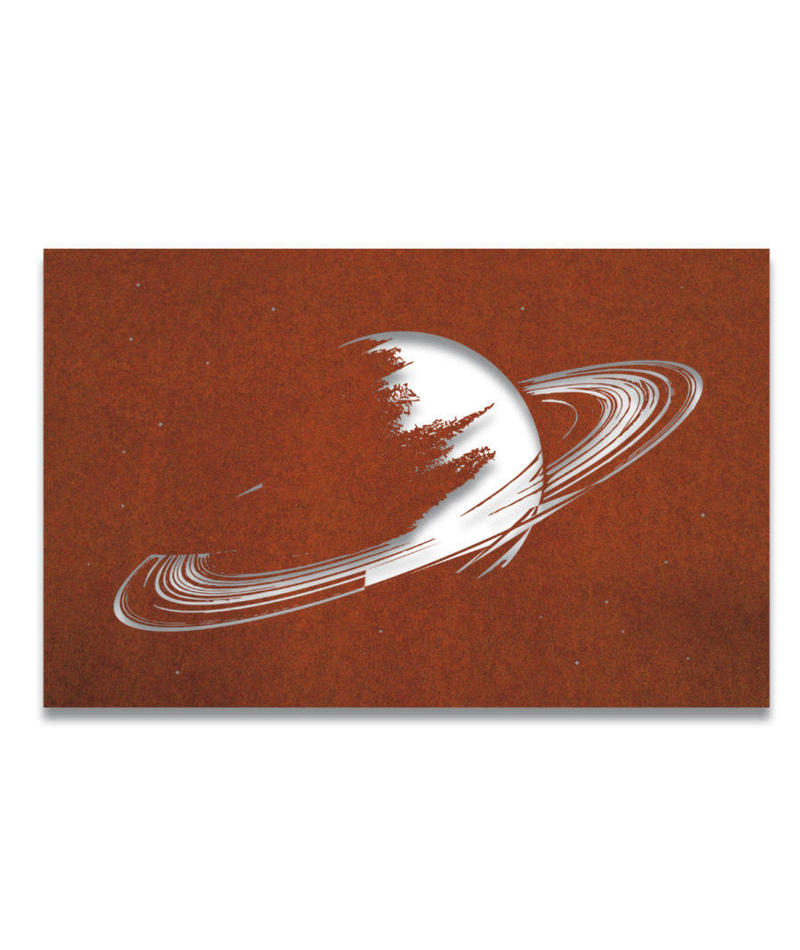Planet Saturn - Corten steel
