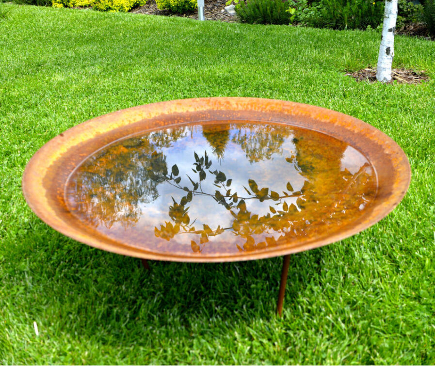 Corten steel water bowl - Pidus